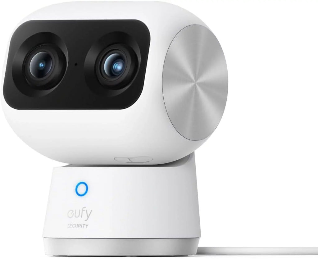 eufy Security Indoor Cam S350, Dual Cameras, 4K UHD Resolution Security Camera with 8× Zoom and 360° PTZ, Human/Pet AI, Ideal for Baby Monitor/Pet Camera/Home Security, Dual-Band Wi-Fi 6