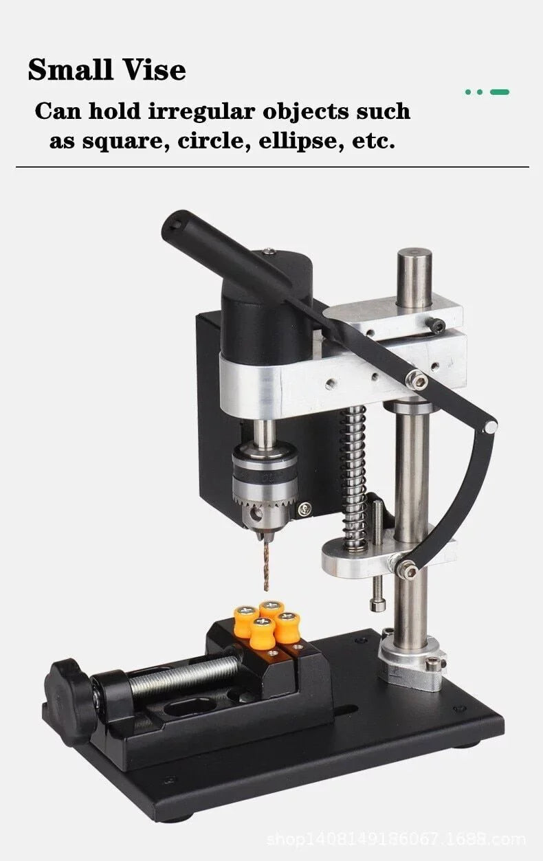 CJC Motor Desktop Bench Drill, Wood Jewelry Metal Plastic Procession, 7-Speed Adjustable Punching Machine