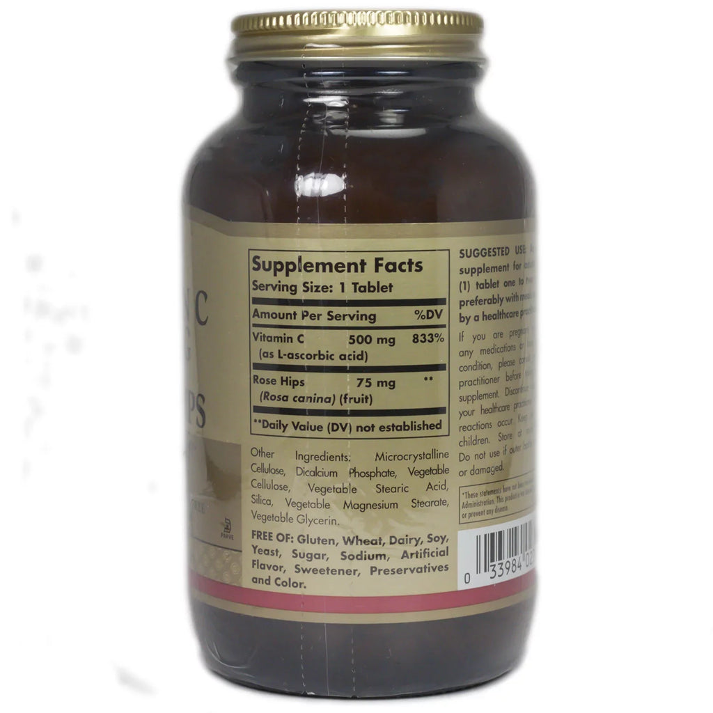 Solgar Vitamin C with Rose Hips, 500 mg, 250 Tablets