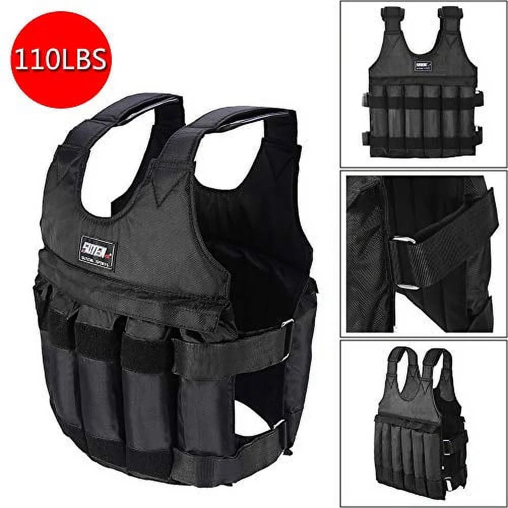 110LB Adjustable Weighted Vest, Weighted Vest Workout Equipment