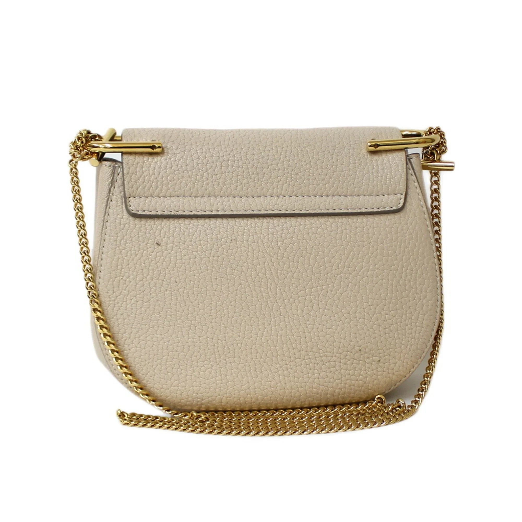 Pre-Owned Chloé Chloe Shoulder Bag Leather Beige Ladies Chain BRB01000000002558 (Fair)