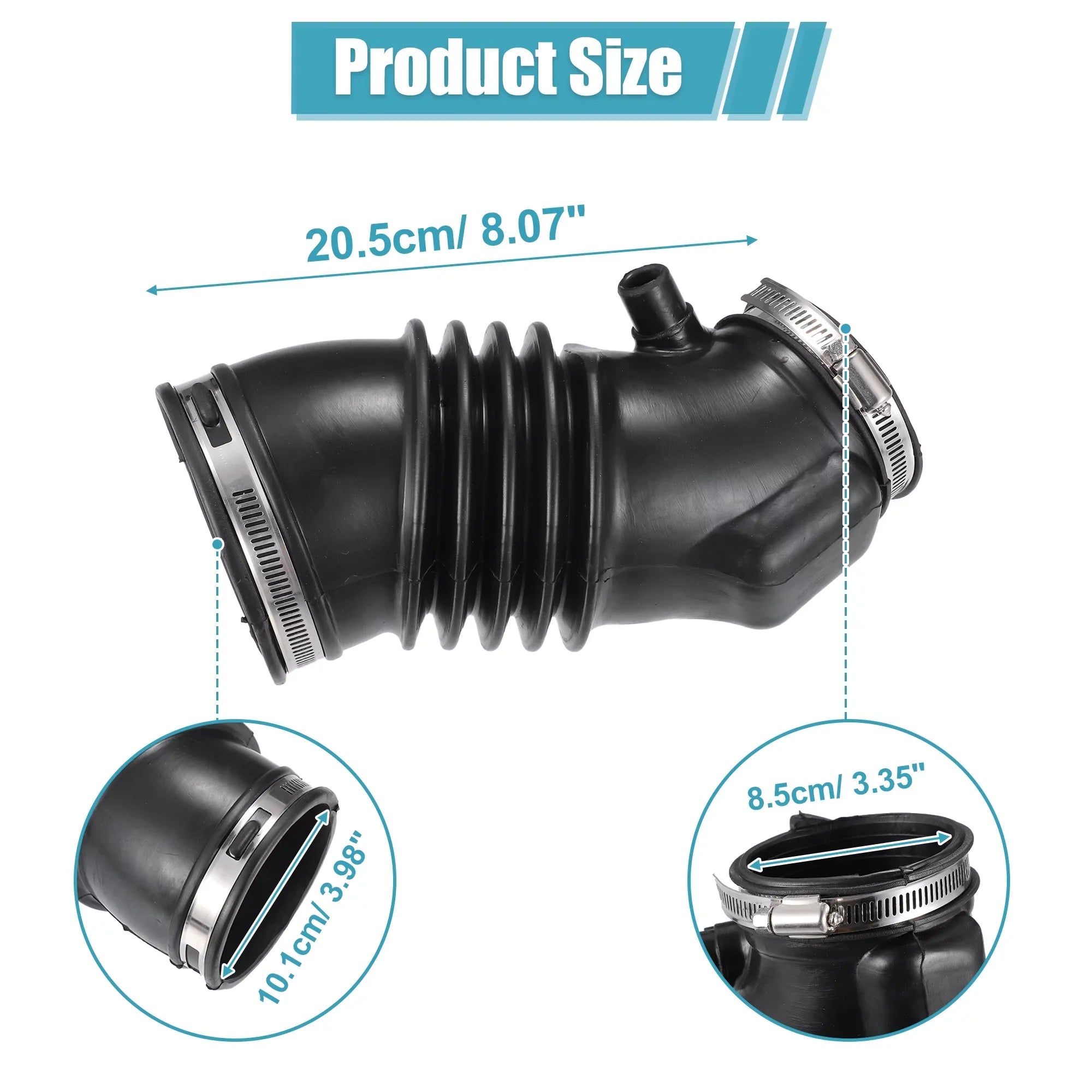 Unique Bargains Air Cleaner Intake Hose with Stainless Steel Hose Clamps for Honda Pilot 2009 - 2015