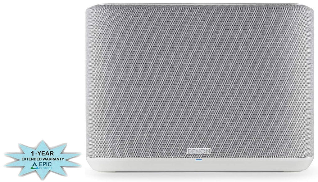 Denon Home 250 White Built in Heos Wireless Bluetooth Speaker with an Additional 1 Year Coverage by Epic Protect (2020)