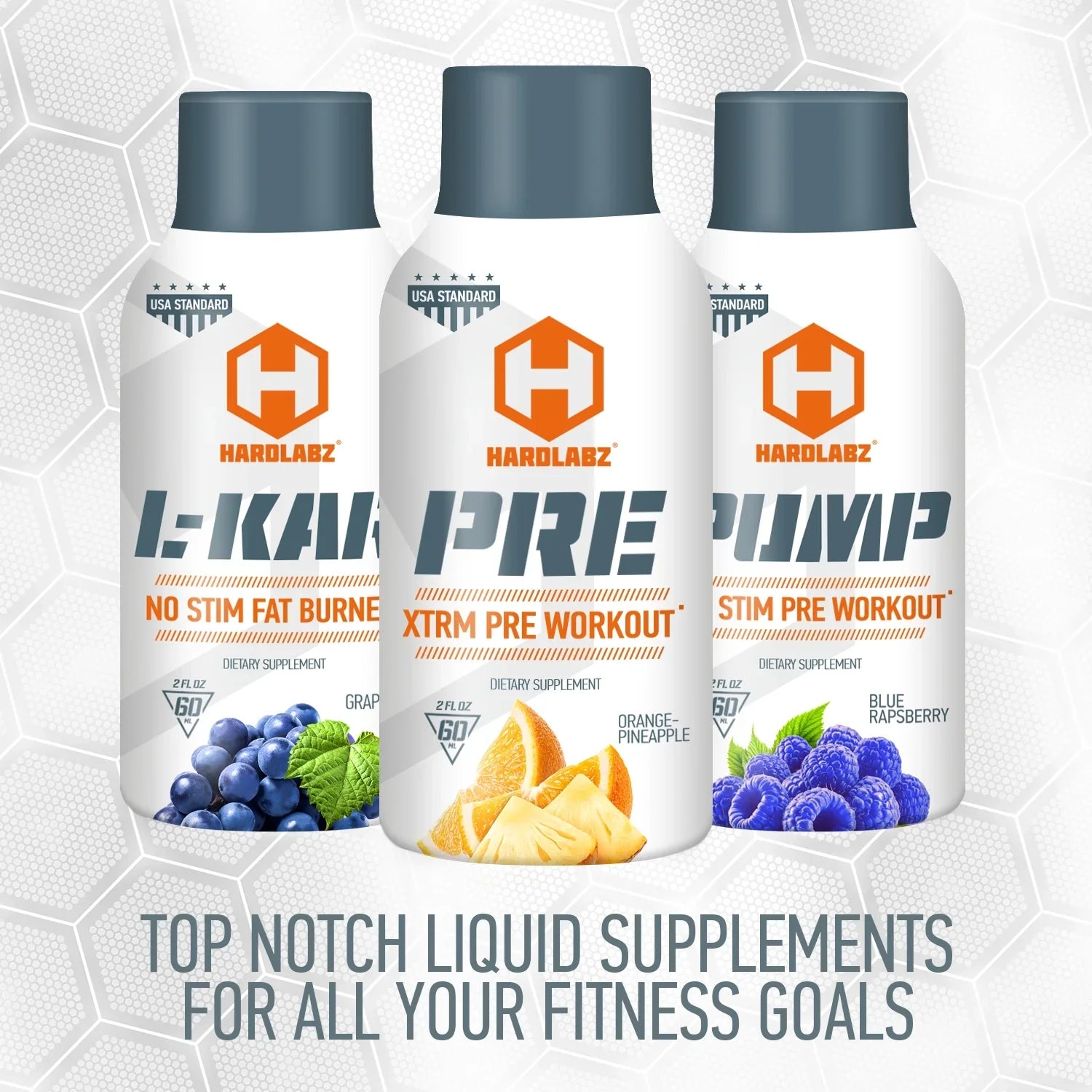 HARDLABZ PUMP – Caffeine Free Pre-Workout Energy Shot with Citrulline, Beta-Alanine, Creatine, Arginine, Blue Raspberry, Zero Sugar, 2oz - 12 Pack