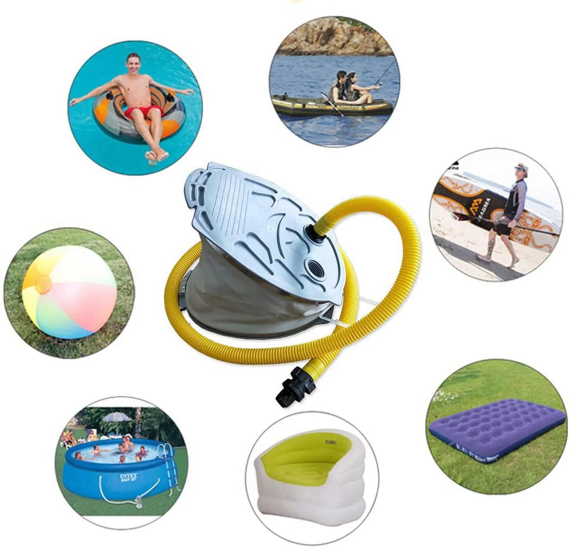 Air Pump,Boat Inflatable Pump,Portable Foot Air Pump , Inflatable Boat Accessory for Fishing Inflatable Boat Rubber Dinghy Kayak