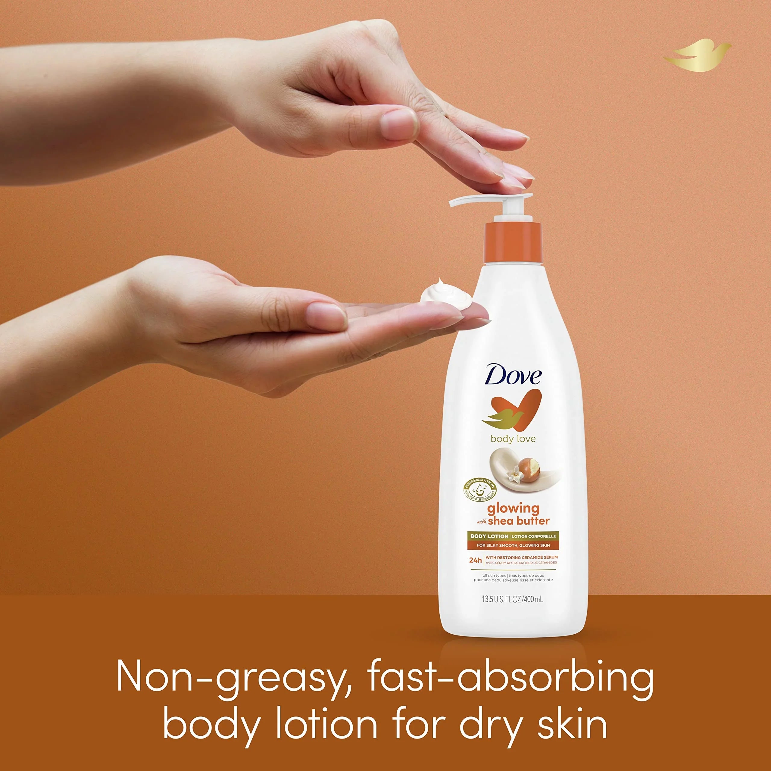 Dove Body Love Pampering Body Lotion Shea Butter Pack Of 3 For Silky, Smooth Skin Softens & Smoothes Dry Skin 13.5Oz