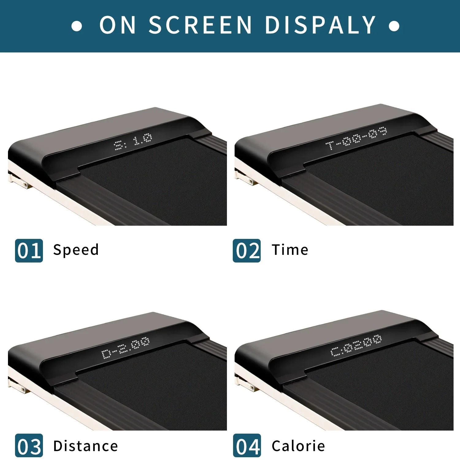 Portable Treadmill Under Desk Walking Pad Flat Slim Treadmill with LDE Display & Sport APP, Running Machine for Apartment and Small Space without Assembling Black