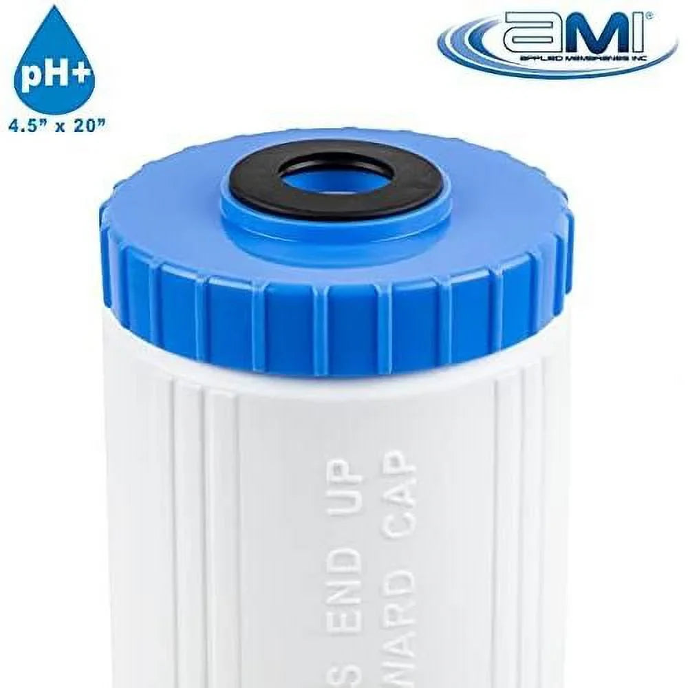 INC Ph Neutralization Liquid Filter Cartridge | Calcite Filter To Raise Alkalinity Of Low Ph Fluid | 4.5"X20" Filter Fits 20” Filter Housing | H-F4220CALCITE (4.5" X 20")
