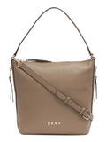 DKNY Women's Brown Leather Adjustable Strap Hobo Handbag Purse