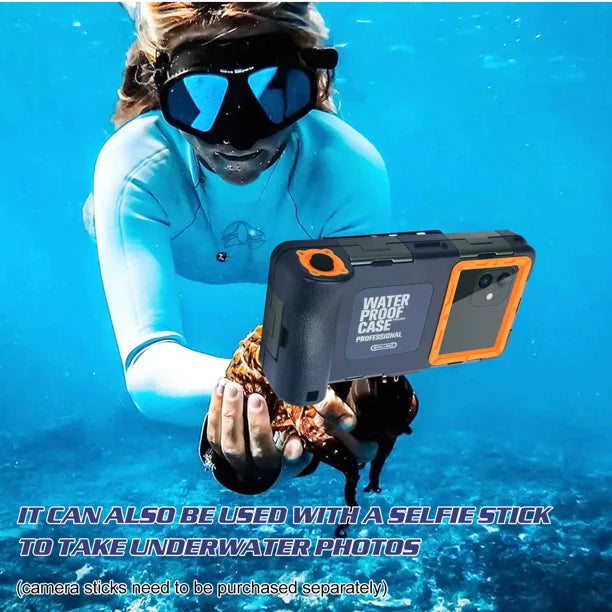 UrbanX Professional [15m/50ft] Swimming Diving Surfing Snorkeling Photo Video Liquid Protective Case Fluid Housing for P Smart+ 2019 And all Phones Up to 6.9 Inch LCD with Lanyard