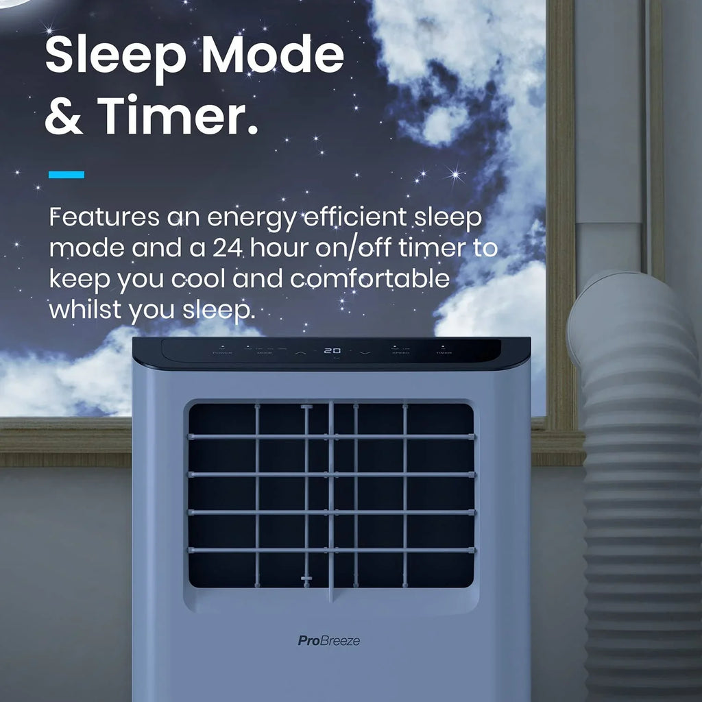 QCAI 4 in 1 Portable Air Conditioner for Room 10000 BTU 450SqFt Air Conditioning Unit, Smart Air Conditioner with Fan, Dehumidifier, Night, Timer, Window Venting Kit, Wifi Portable AC Unit