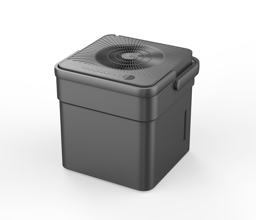 Midea 35-Pint Compact Cube Smart Dehumidifier, up to 3500 Sq. Ft., Gray