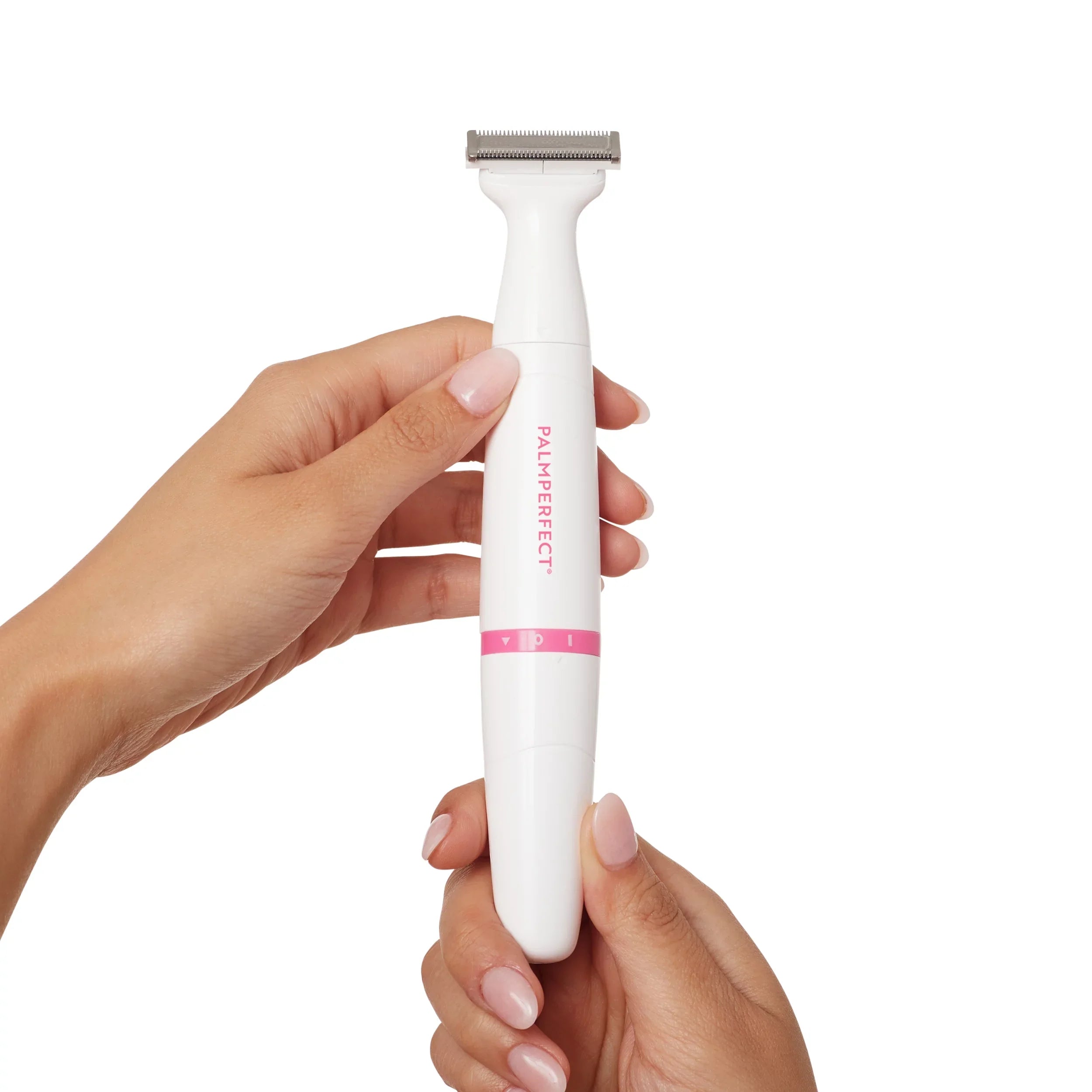 PALMPERFECT Total Grooming System, 3 Interchangeable Heads, Liquid Resistant, Female Electric Shaver