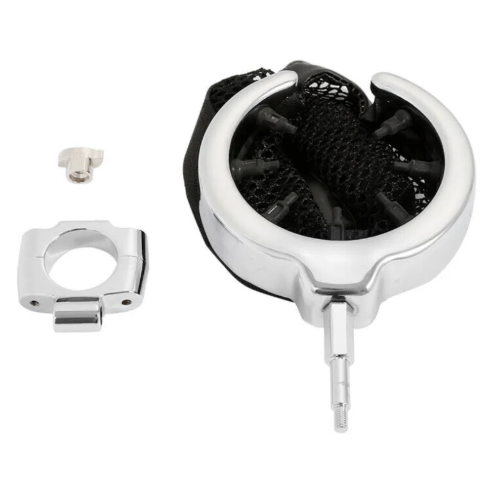 Teledu Universal Motorcycle Handlebar Cup Holder Metal Drink W/ Mesh Basket For Harley