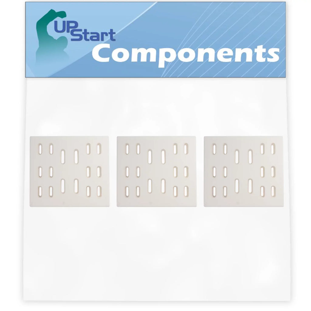 3-Pack BBQ Grill Heat Shield Plate Tent Replacement Parts for Bakers Chefs Y0202XC - Compatible Barbeque Ceramic Flame Tamer, Guard, Deflector, Flavorizer Bar, Vaporizer Bar, Burner Cover 8"