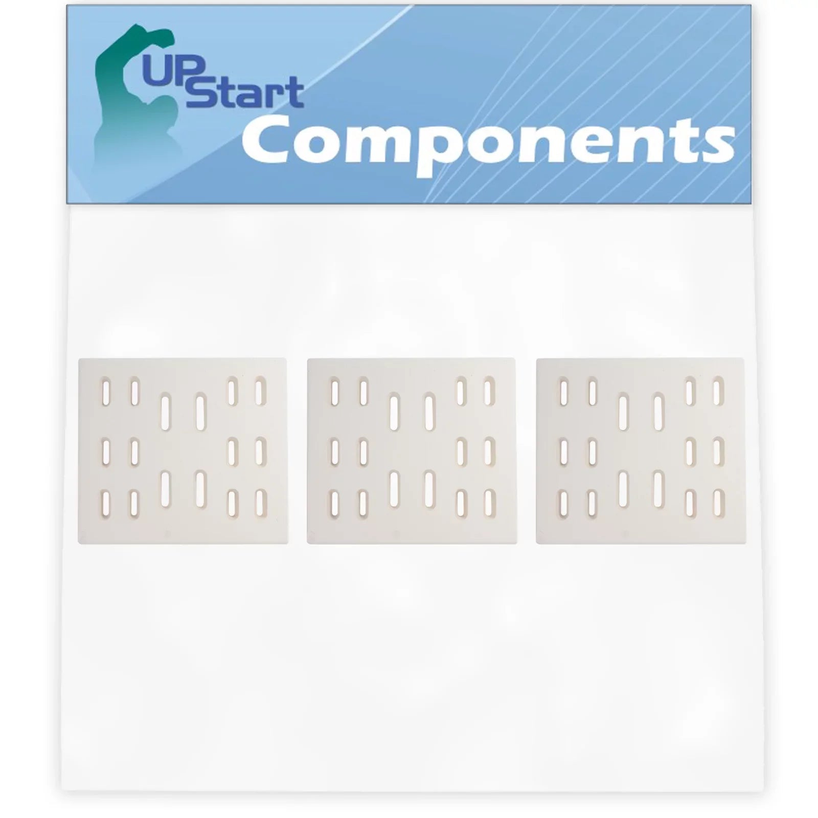3-Pack BBQ Grill Heat Shield Plate Tent Replacement Parts for Bakers Chefs 9905TB - Compatible Barbeque Ceramic Flame Tamer, Guard, Deflector, Flavorizer Bar, Vaporizer Bar, Burner Cover 8"