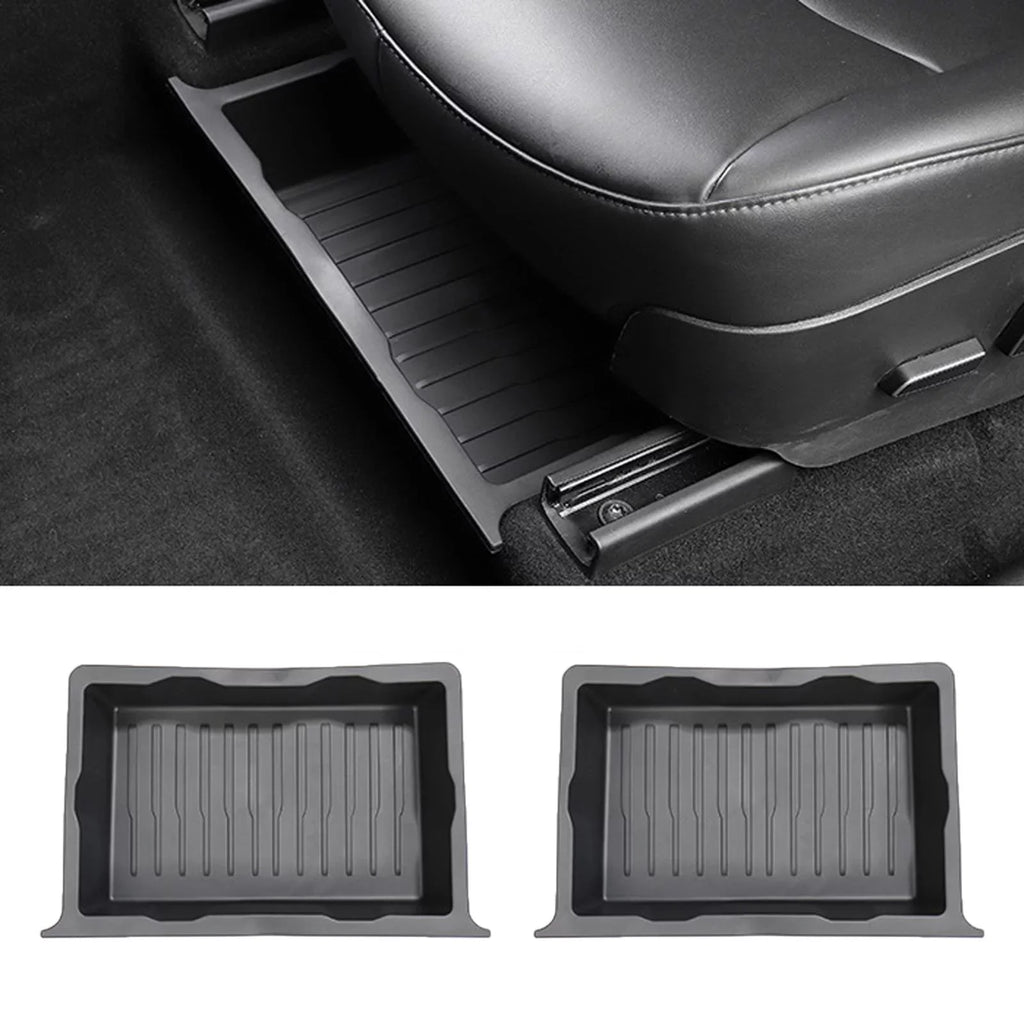 Under Seat Storage Box Underseat Hidden Storage Tray for 2pcs