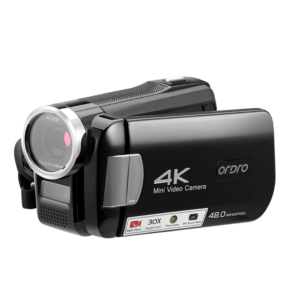 ORDRO AC2 Camcorder, 4K Digital Video Camera Recorder, 48MP 30X Zoom, Night Vision - Capture Stunning Videos and Photos