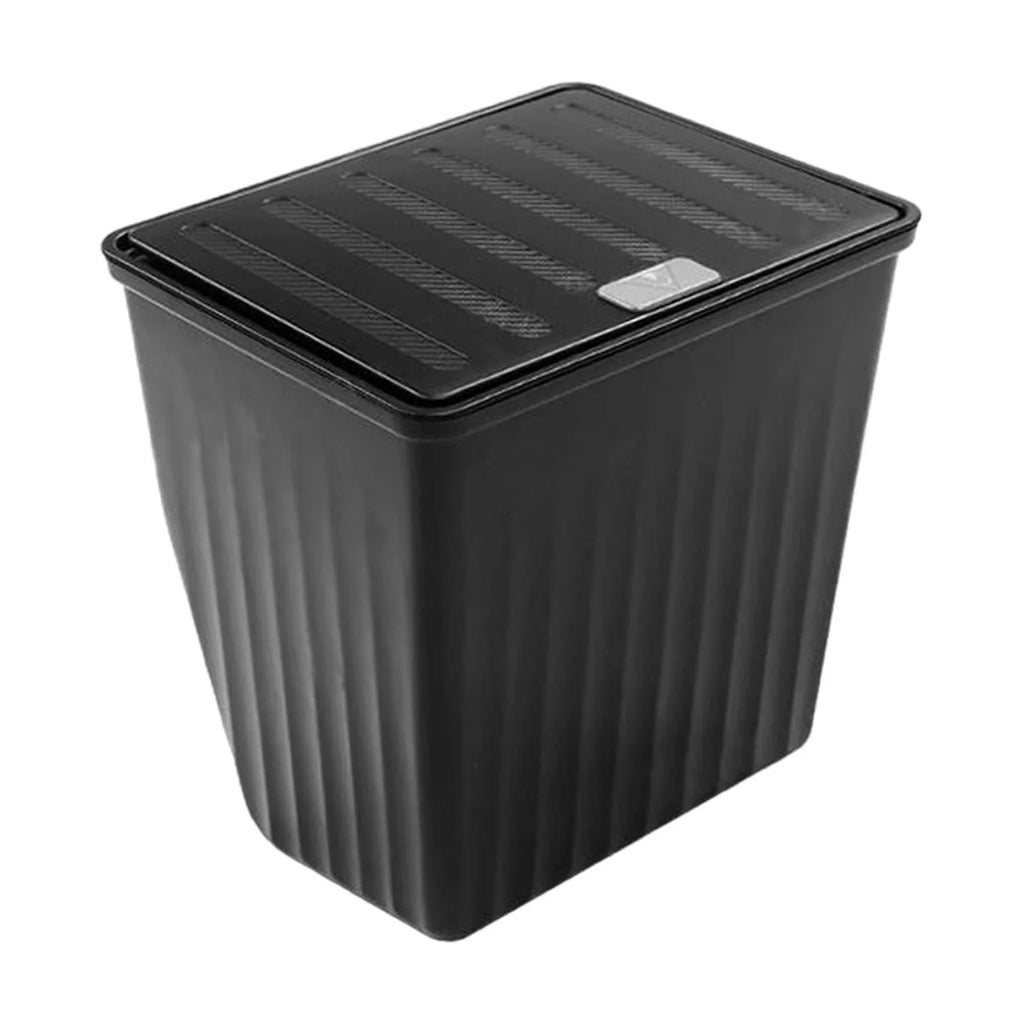 Car Trash Bin Backseat Storage Box Easy to Install with Lid Rear Center Console Organizer Car Seat Trash Can for Model Y
