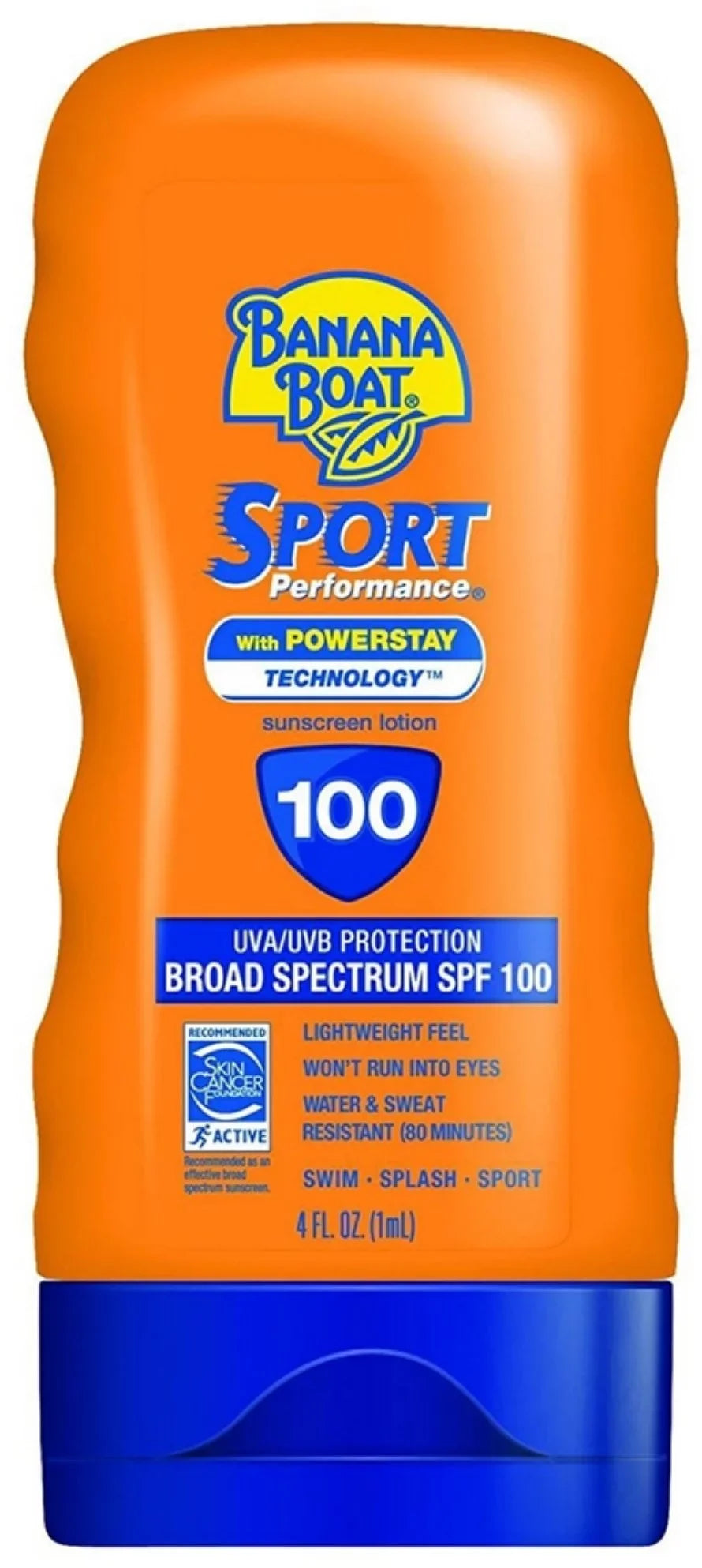 Banana Boat Sport Capability Monitor Lotion SPF 100 4 oz (Pack of 4)