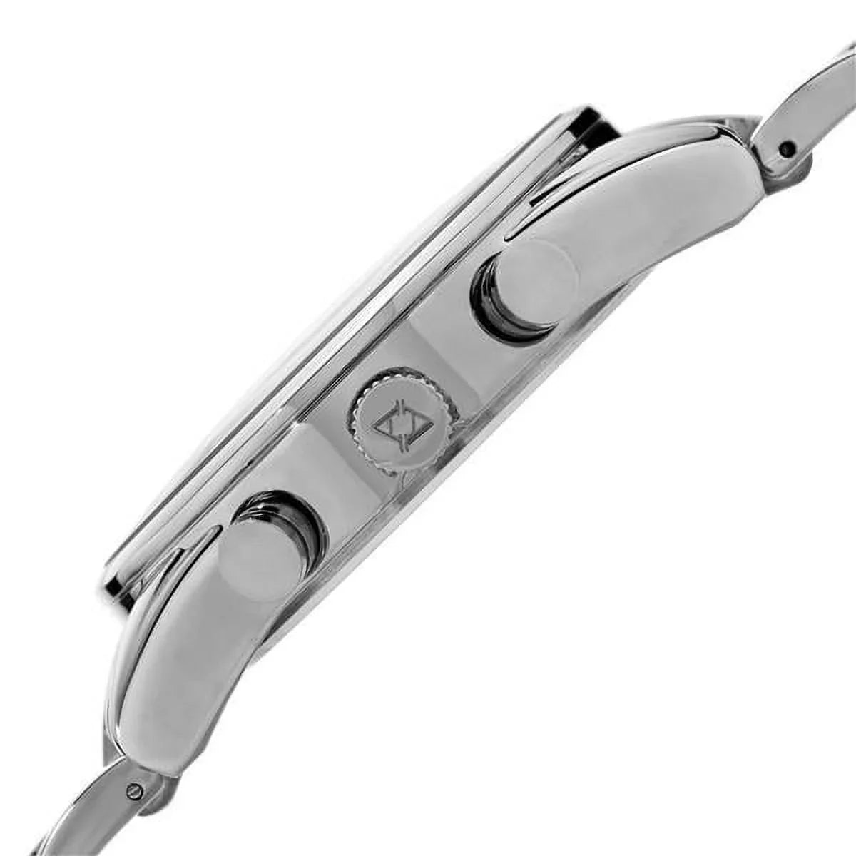 Men's Swiss Quartz Dual-Time Multifunction Stainless Steel Silver-Tone Bracelet Watch