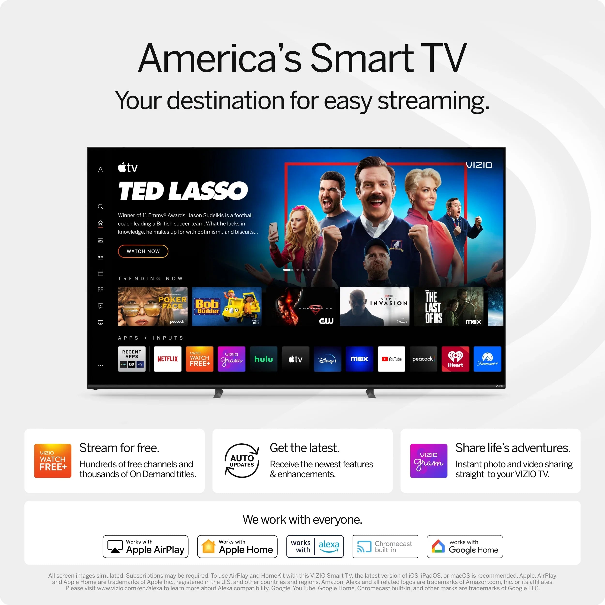 VIZIO 43" Class V-Series 4K LED HDR Smart TV 2023 V435M-K04