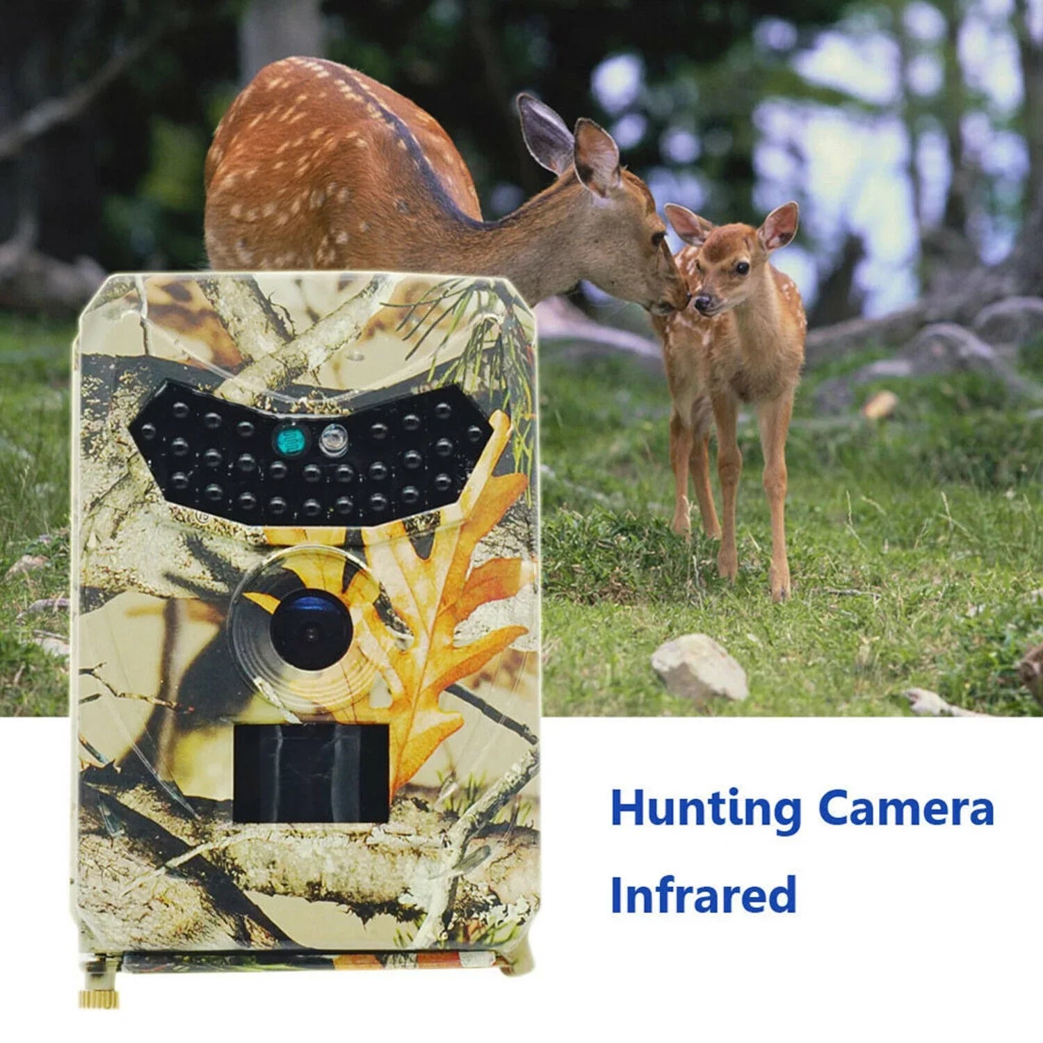 Trail Camera 12MP 1080P Deer Game Cam No Glow Night Vision Hunting Wildlife Camera Fluid Hunting Trail Monitors for Deer Hunting Accessory Cam 0.2S Trigger Speed Time Lapse Field Camera
