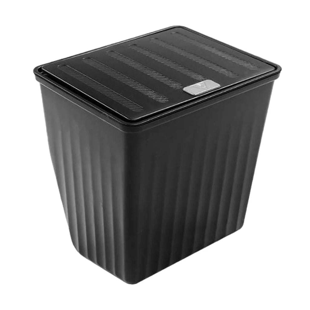 Car Trash Bin Backseat Storage Box Easy to Install with Lid Rear Center Console Organizer Car Seat Trash Can for Model Y