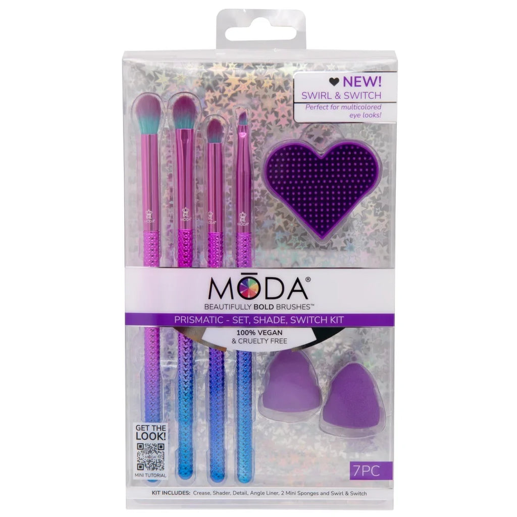 Moda Brush Prismatic 7pc Set, Shade, Switch Makeup Brush Set