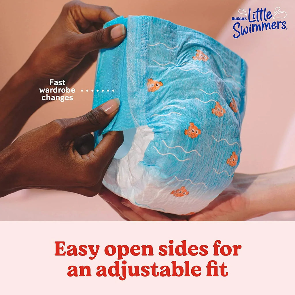 Huggies Little Swimmers Disposable Swim Diapers, Size 5-6 (32+ lbs), 17 Ct