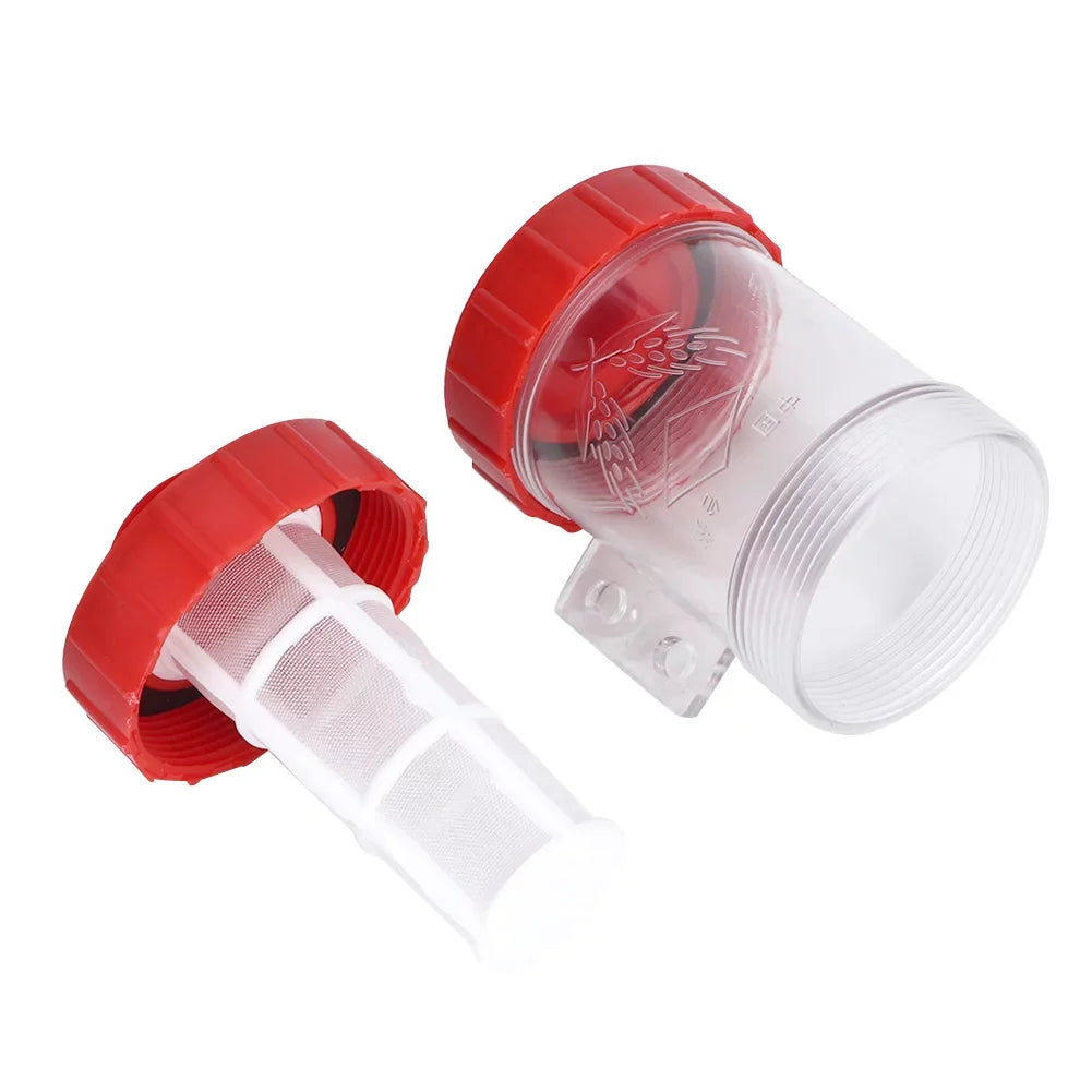 Tarente Agricultural In-Line Mesh Filter High Flow Fluid Pump Transparent Filter (G3/4in)
