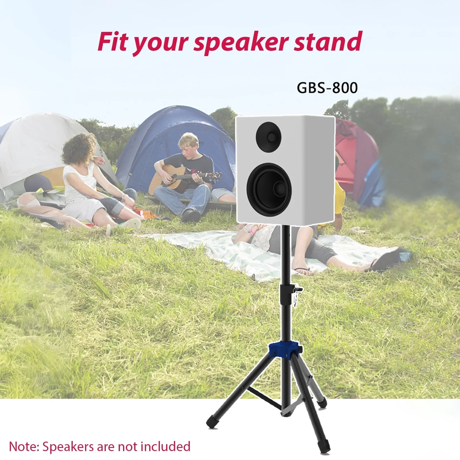 Speaker Stand Studio Speaker Tripod Stand Heavy Duty Telescoping Height Adjustable Non-slip Three-point Triangle Base Bracket for Capability Surround Sound