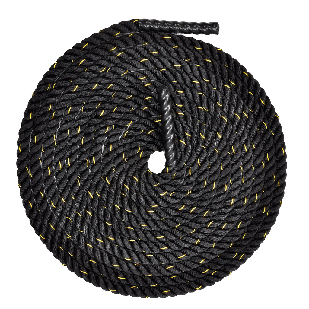 BalanceFrom Battle Rope 1.5 Inch Diameter Poly Dacron 50 FT Length, Heavy Ropes for Home Gym and Workout