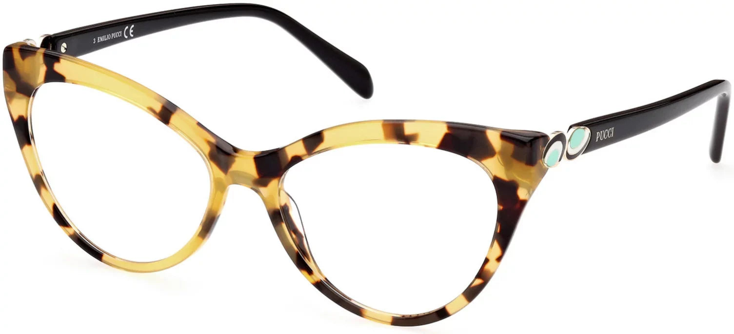 Eyeglasses Emilio Pucci EP 5196 055 Yellow/Havana / Shiny Black