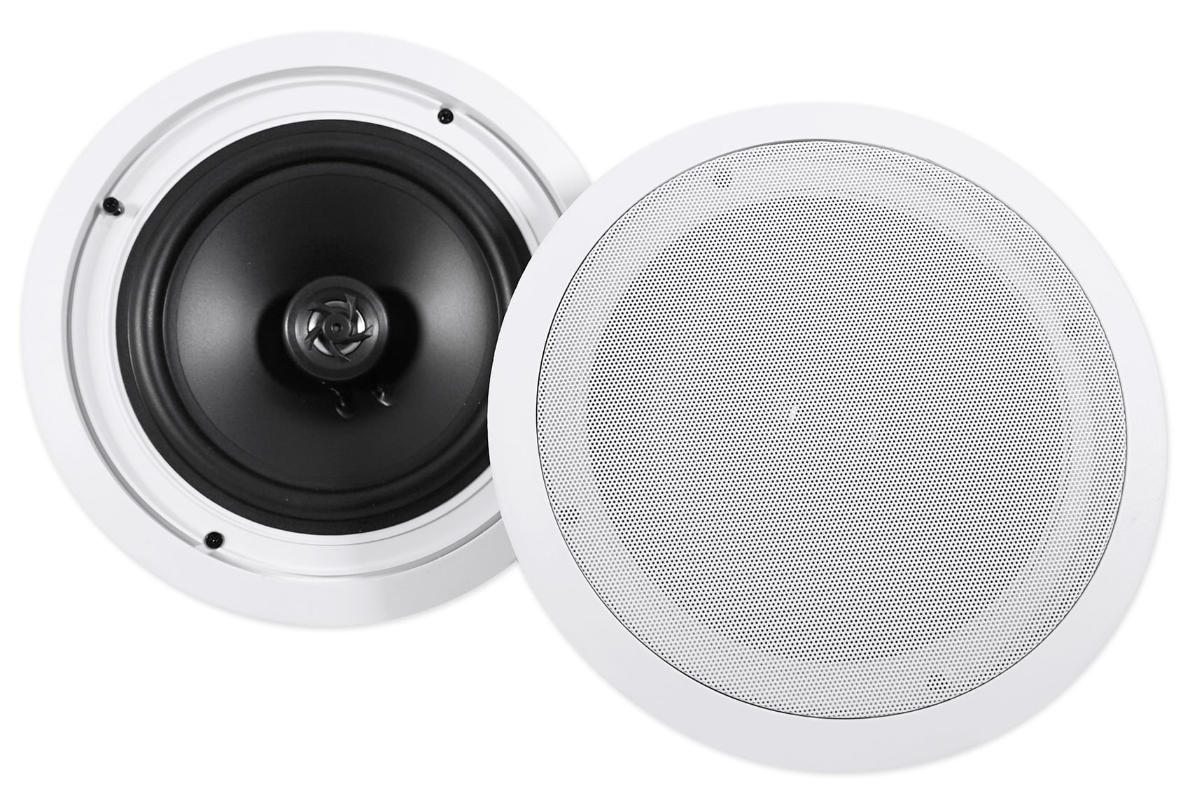 Rockville RPA40BT 4-Room Home Audio Kit Receiver+(8) 8" White Ceiling Speakers