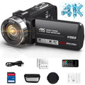 MARVUE Video Camera 4K Camera 48MP 30FPS Camcorder 18X Digital Zoom 3.0" LCD Touch Monitor Vlogging Camera for YouTube with IR Night Vision
