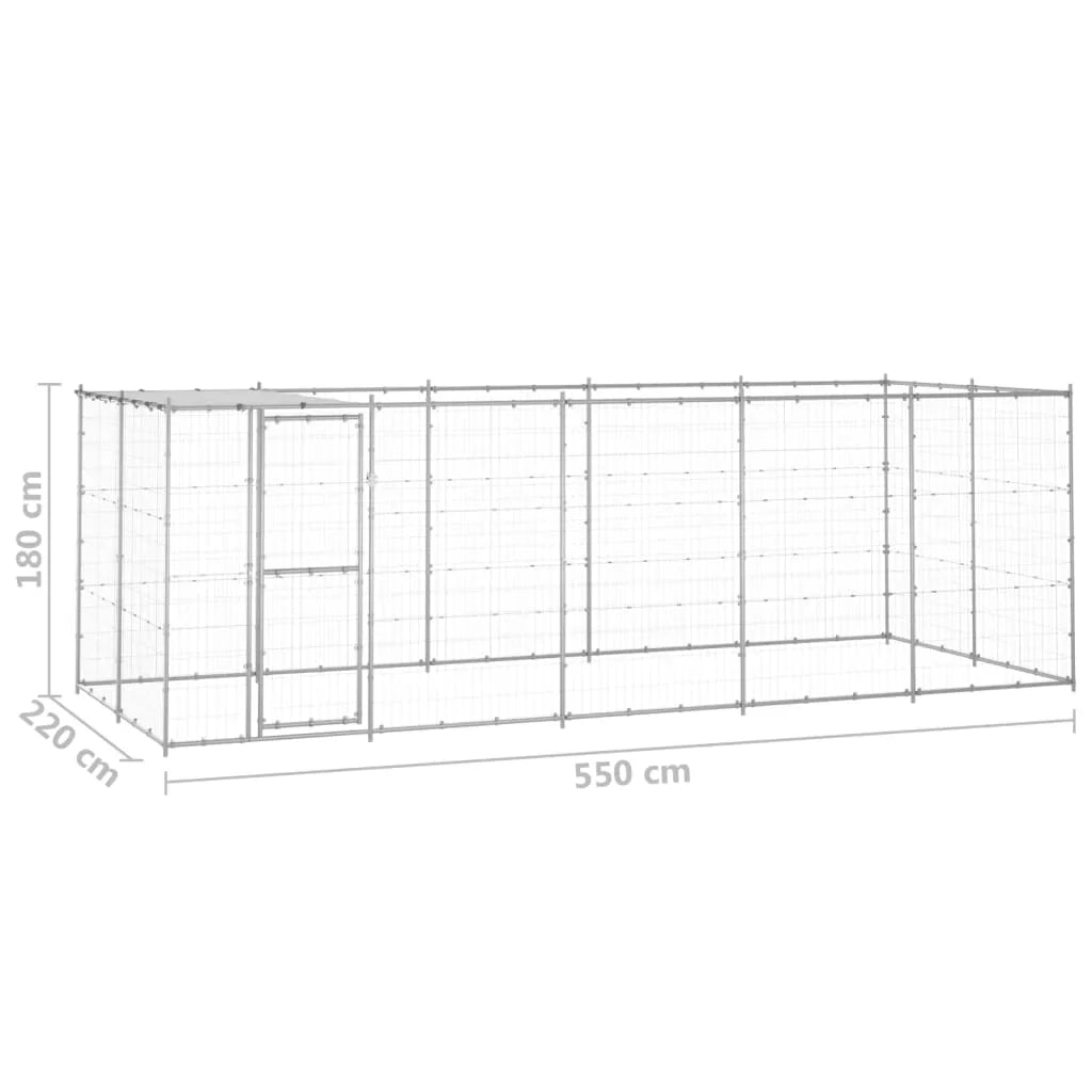 Anself Galvanized Steel with Roof 130.2 ft²