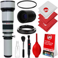 Opteka 650-1300mm (with 2x- 1300-2600mm) f/8 Manual Telephoto Lens + UV for a7r, a7s, a7, a6300, a6000, a5100, a5000, a3000, NEX-7, NEX-6, NEX-5T, 5N, 5R, 3N and other E-Mount Digital SLR Cameras