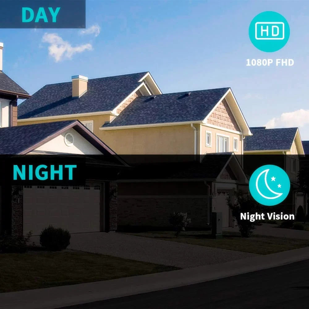 Outdoor Security Camera, Netvue WiFi Surveillance Camera with Motion Detection Weatherproof Night Vision-White