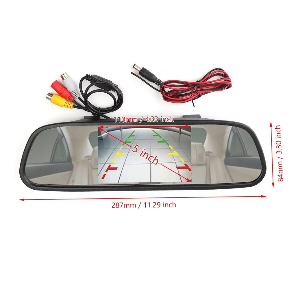 2-DAY Mad Hornets Universal 170 Camera + 5.0" TFT LCD Car Mirror Monitor Kit Vehicle System