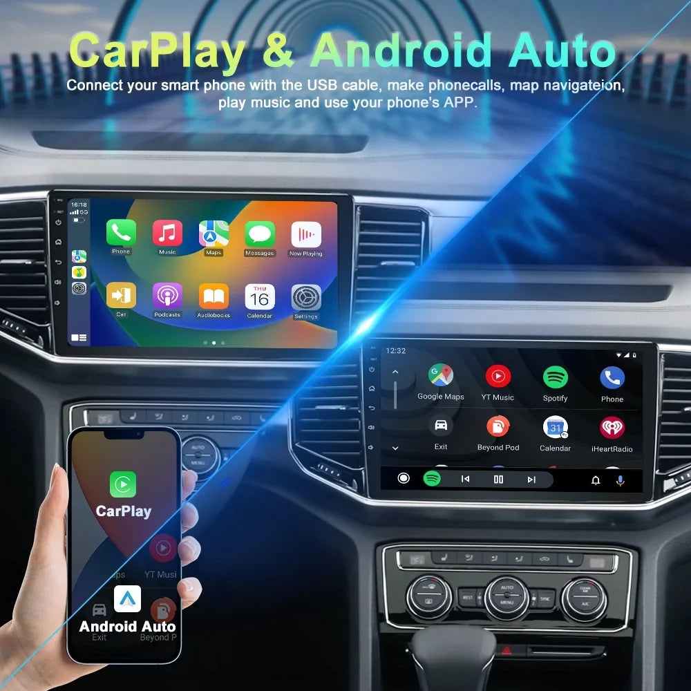 For Toyota Tacoma N300 2016-21 Head Unit Android 13 Radio 4+32GB with Carplay GPS Bluetooth Backup Camera