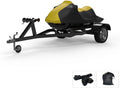 Weatherproof Jet Ski Covers for Yamaha EXR 2020 - Yellow/Black Color - All Weather - Trailerable - Protects from Rain, Sun, UV Rays, and More! Includes Trailer Straps and Storage Bag