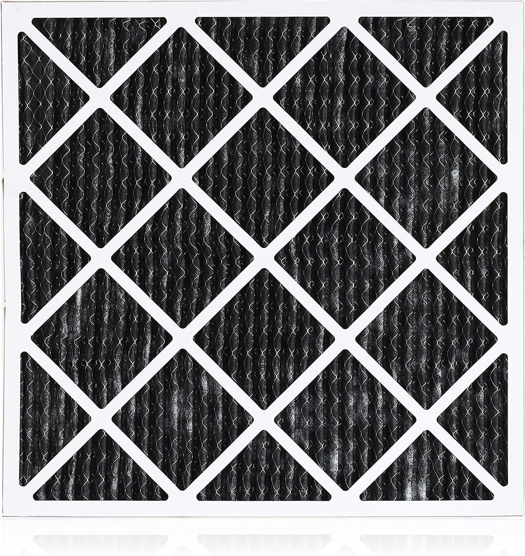 Filterbuy 18x18x1 MERV 8 Odor Eliminator Pleated HVAC AC Furnace Air Filters with Activated Carbon (3-Pack)