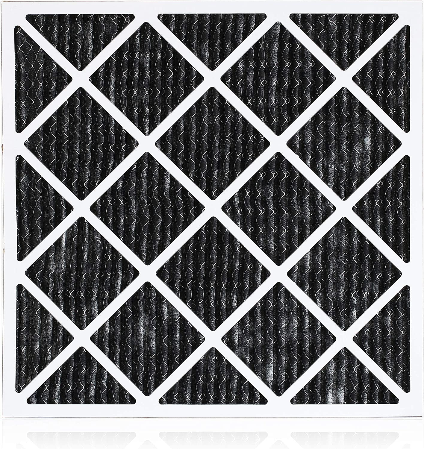 Filterbuy 18x18x1 MERV 8 Odor Eliminator Pleated HVAC AC Furnace Air Filters with Activated Carbon (3-Pack)