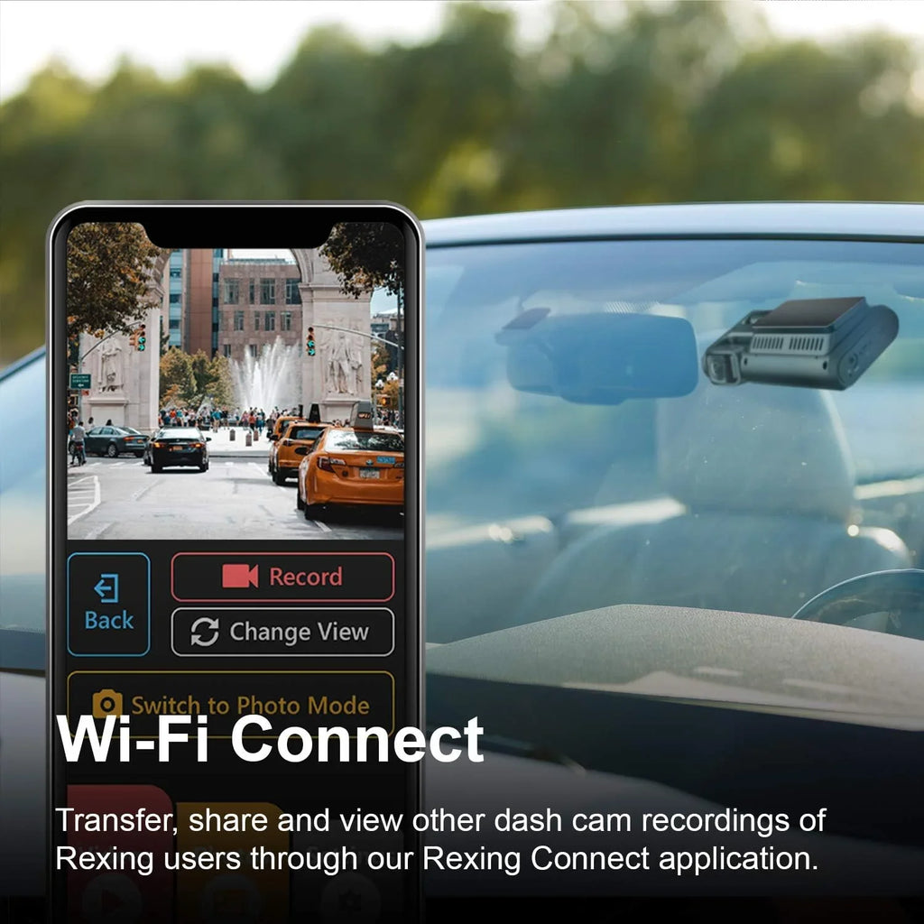 Open Box Rexing W303 3-Channel Front, Cabin, Rear Back up Dash Camera