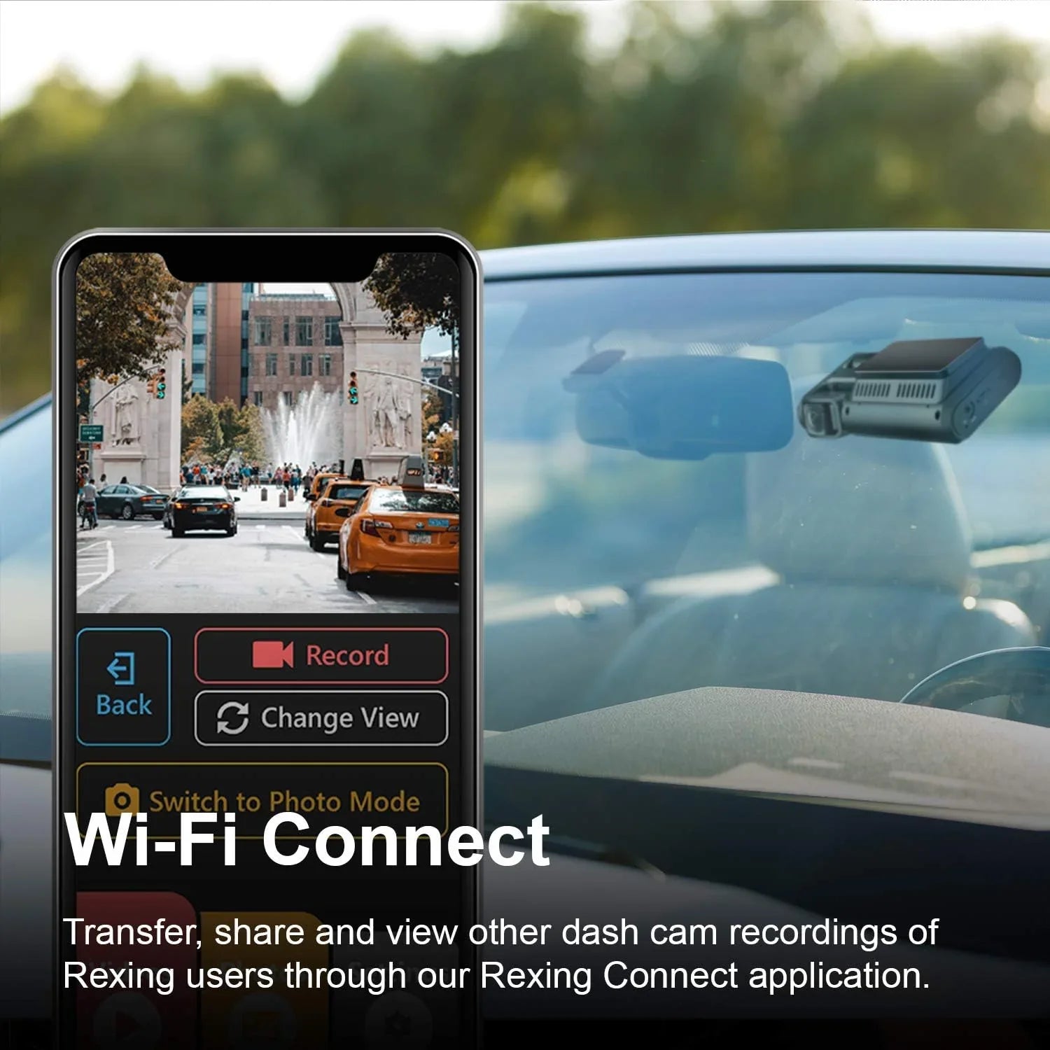 Open Box Rexing W303 3-Channel Front, Cabin, Rear Back up Dash Camera