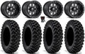 Fuel Maverick Bdlk 15" Wheels Mi (4+3) 30" Warrior XT Tires Kawasaki Mule ProFXT