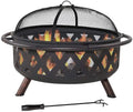 Ambrose Portable Outdoor Campfire Wood Burning Fire Pit And Grill Pit