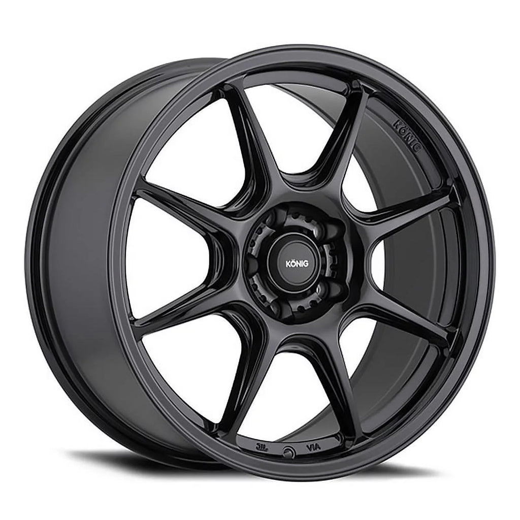 Konig 102B Lockout 17x8 5x112 +43et Gloss Black Wheel