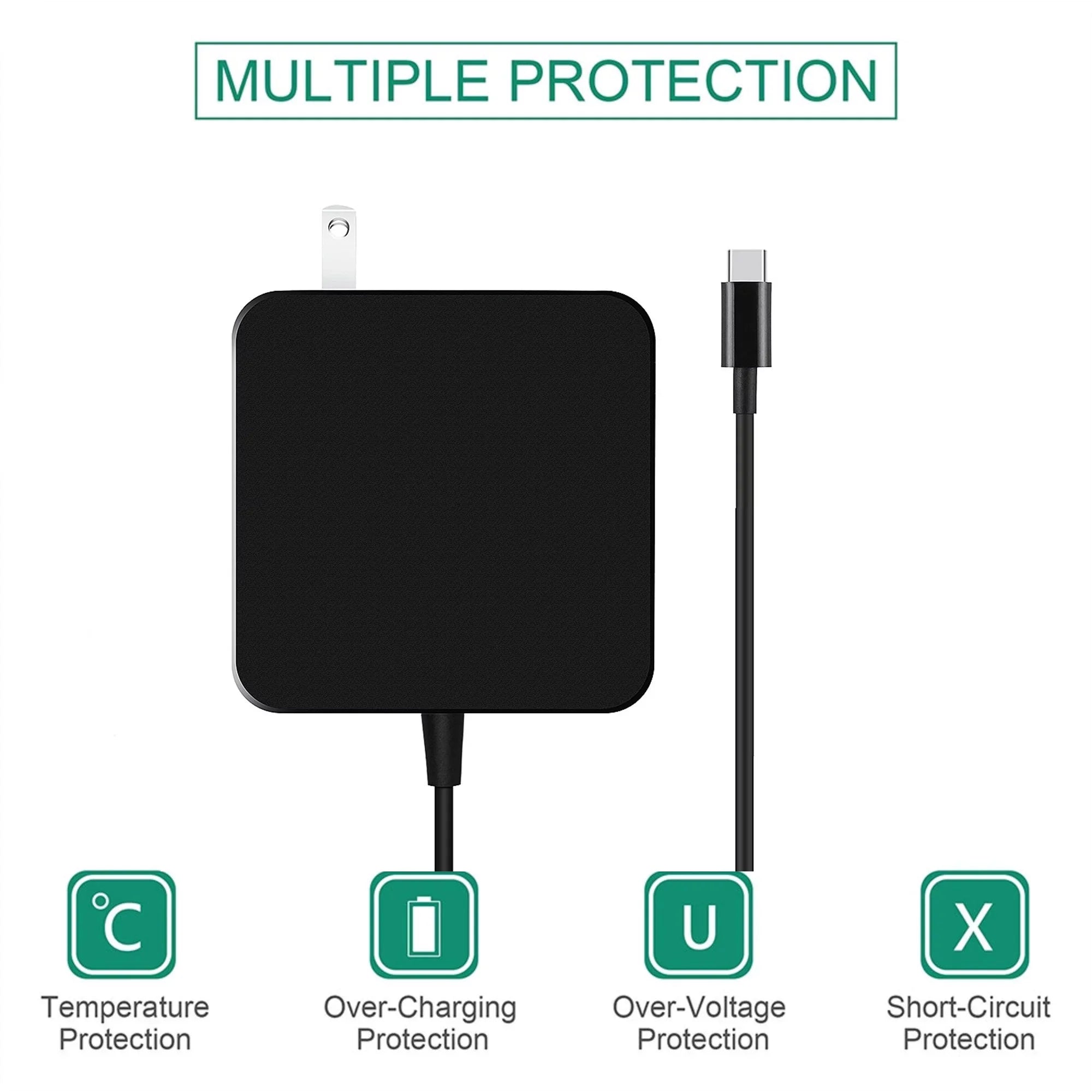 K-MAINS 65W AC Charger Power USB-C Cable Replacement for Hero 5 OnePlus 5 3T 2 Switch